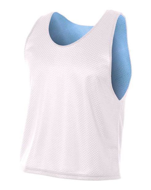 A4 Lacrosse Reversible Practice Jersey (N2274), Color 'White/Light Blue'